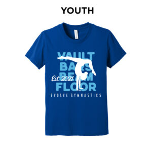 Evolve Youth Bella and Canvas Short Sleeve Premium Tee-Royal