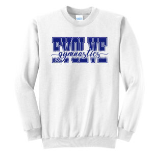 Evolve Unisex Fleece Crewneck Sweatshirt-White