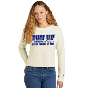 Evolve New Era Ladies Tri-Blend Fleece Crop Crew-Soft Beige