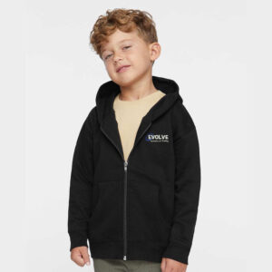 Evolve Rabbit Skins – Toddler Hooded Full-Zip Sweatshirt-Black