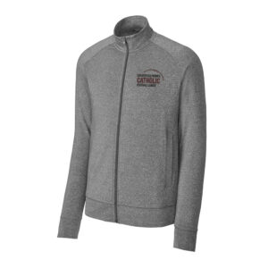 Greater DM Catholic FB League Sport-tek  Sport-Wick Men Stretch Full-Zip Cadet Jacket-Charcoal Grey Heather