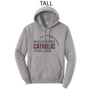 Greater DM Catholic FB League Tall Hooded Sweatshirt-Athletic Heather