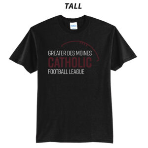 Greater DM Catholic FB League Tall Short Sleeve Tee-Black