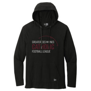 Greater DM Catholic FB League New Era Tri Blend 4oz lightweight hoodie  Men-Black