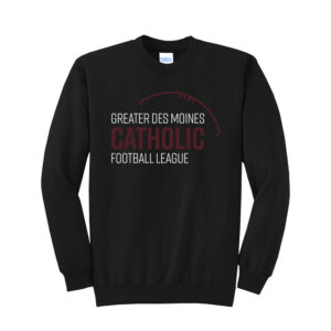 Greater DM Catholic FB League Unsiex Basic Crewneck Sweatshirt-Black