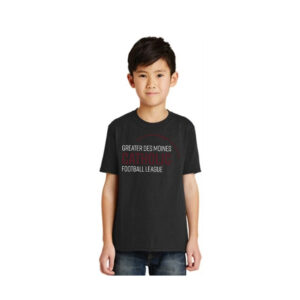 Greater DM Catholic FB League Youth Short Sleeve Tee-Black