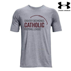 Greater DM Catholic FB League Under Armour Cotton Blend Tee Men-Steel