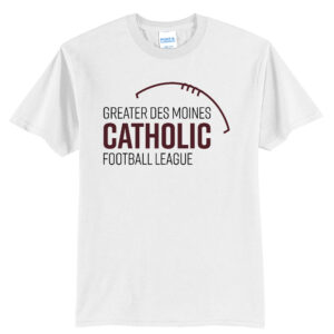 Greater DM Catholic FB League Unisex Short Sleeve Tee-White