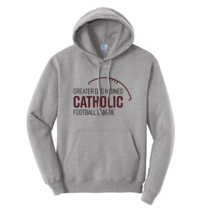 Greater DM Catholic FB League Unisex CVC Blend Fleece Pullover Hooded Sweatshirt-Athletic Heather