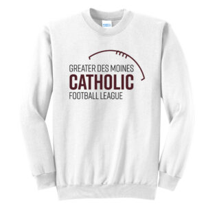 Greater DM Catholic FB League Unisex Core Fleece Crewneck Sweatshirt-White