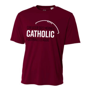 Greater DM Catholic FB League Adult Loose Fit Cooling Performance Tshirt  -Maroon