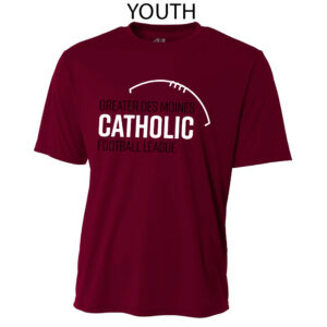 Greater DM Catholic FB League YOUTH Cooling Performance Tshirt-Maroon
