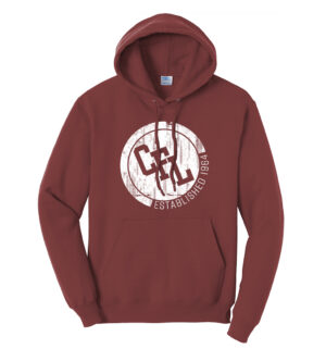 Greater DM Catholic FB League Unisex Fleece Hooded Sweatshirt-Maroon