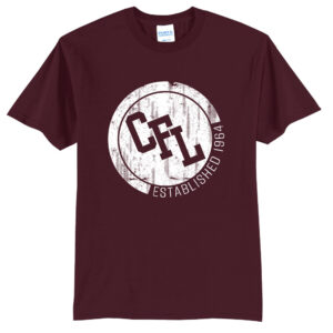 Greater DM Catholic FB League  Unisex Short Sleeve Tee-Maroon