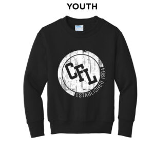 Greater DM Catholic FB League Youth Fleece Crewneck Sweatshirt-Black