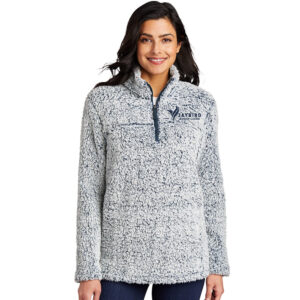Jaybird Port Authority Ladies Cozy 1/4 Zip Fleece-Navy Heather