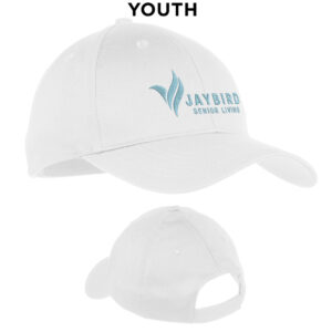 Jaybird  Youth Six-Panel Twill Cap-White