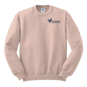 Jaybird Unisex Fleece Crewneck Sweatshirt-Blush Pink