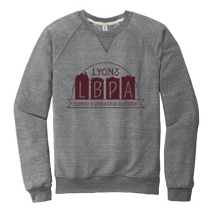 LBPA Jerzees Unisex Snow Heather French Terry Raglan Crew-Charcoal