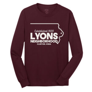 LBPA Unisex Cotton Long Sleeve Tee-Maroon
