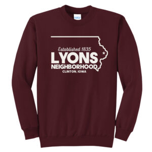 LBPA Unisex Fleece Crewneck Sweatshirt-Maroon
