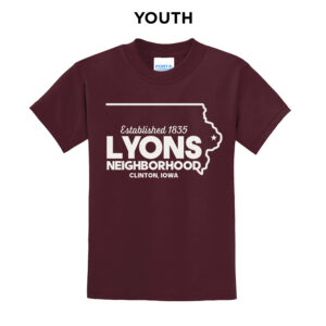 LBPA Youth Short Sleeve Tee-maroon