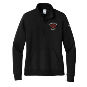 Maq Girls Tennis Nike Ladies Club Fleece Sleeve Swoosh 1/2-Zip-Black
