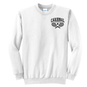 Maq Girls Tennis Unisex Fleece Crewneck Sweatshirt-White