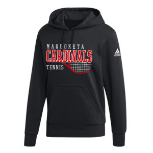 Maq Girls Tennis Adidas Fleece Hooded Sweatshirt- Black