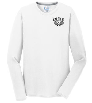 Maq Girls Tennis Men Long Sleeve Essential Blended Performance Tee-White
