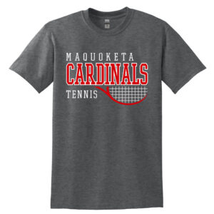 Maq Girls Tennis Unisex Short Sleeve Tee-Dark heather Grey