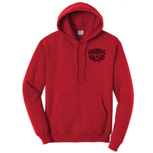 Maq Girls Tennis Unisex Fleece Hooded Sweatshirt-Red