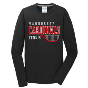Maq Girls Tennis Men Long Sleeve Essential Blended Performance Tee-Black