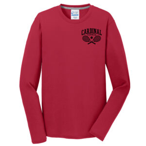 Maq Girls Tennis Men Long Sleeve Essential Blended Performance Tee-Red
