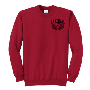 Maq Girls Tennis Unisex Fleece Crewneck Sweatshirt-Red