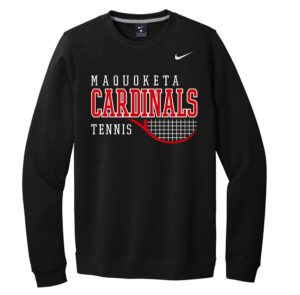 Maq Girls Tennis Nike Adult Fleece Crewneck-Black