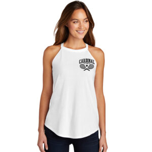 Maq Girls Tennis District Made Ladies Perfect Tri Rocker Tank-White