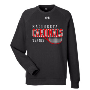 Maq Girls Tennis adult Under Armour UA Rival Fleece Crewneck Sweatshirt-black