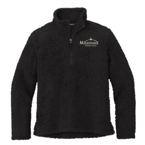 Milestone Employee Port Authority Men Cozy 1/4-Zip Fleece-Black
