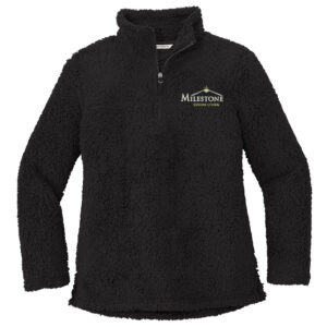 Milestone Employee Port Authority Ladies Cozy 1/4 Zip Fleece-Black