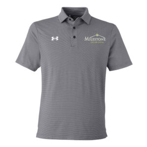 Milestone Employee Under Armour DRIVE Team Stripe Premium Polo – Black