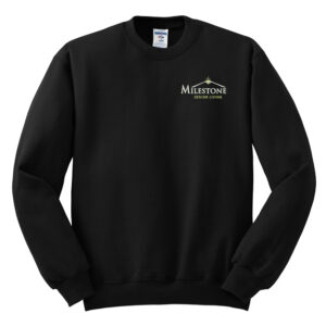 Milestone Employee Unisex Fleece Crewneck Sweatshirt-Black
