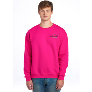 Milestone Employee Unisex Fleece Crewneck Sweatshirt-Cyber Pink