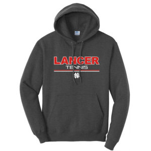 NS Girls Tennis Unisex Fleece Hooded Sweatshirt-Dark Heather
