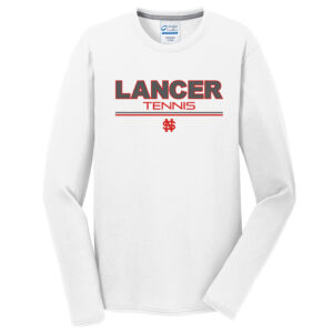 NS Girls Tennis Men Long Sleeve Essential Blended Performance Tee-White