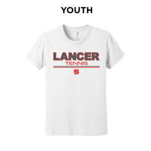 NS Girls Tennis Youth Premium Short Sleeve Tee-White