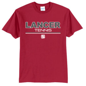 NS Girls Tennis Unisex Short Sleeve Tee-Red