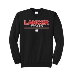 NS Girls Tennis Unisex Fleece Crewneck Sweatshirt-Black
