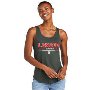 NS Girls Tennis District Women’s Relaxed Tri Blend Relxed Tank-Deepest Grey