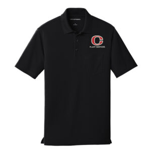 CCSD Plant Services Port Authority Men Dry Zone UV Micro-Mesh Pocket Polo-Black